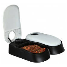 Trixie TX2 Automatic Food Dispenser - automata etető (fehér,fekete) 2x0,3l (Ø27x7x24cm) kutyatál