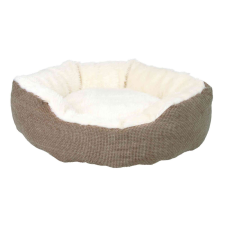 Trixie Yuma Bed | Kerek, peremes fekhely (barna/gyapjú fehér) kutyák részére - 45 cm szállítóbox, fekhely kutyáknak