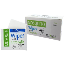 TRIXLINE Nedves citronellás rovarriasztó törlőkendő, 50 db tisztító- és takarítószer, higiénia