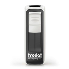 TRODAT Bélyegző,  "Pocket Printy 9511", fehér ház, fekete párnával bélyegző