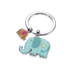  TROIKA Kulcstartó, 2 charm dísszel, TROIKA &quot;Elefántok&quot;, vegyes színek kulcstartó