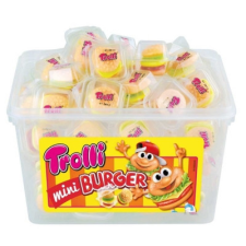 Trolli Miniburger műanyag dobozban 600 g csokoládé és édesség