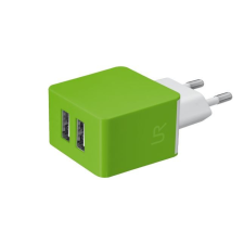 Trust Urban 20150 5W hálózati töltő 2 USB porttal zöld mobiltelefon kellék