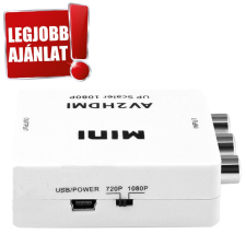 Trusty kompozit videó 3 RCA bemenet - HDMI kimenet átalakító konverter (KS-010) kábel és adapter