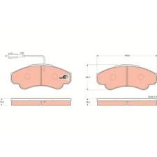 TRW fékbetétkészlet, tárcsafék GDB1518 autóalkatrész