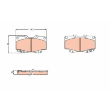 TRW fékbetétkészlet, tárcsafék GDB3428 autóalkatrész