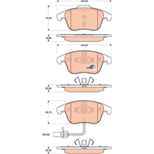 TRW fékbetétkészlet, tárcsafék TRW GDB1814 autóalkatrész