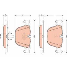 TRW fékbetétkészlet, tárcsafék TRW GDB1892 autóalkatrész