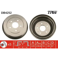 TRW fékdob DB4252 autóalkatrész