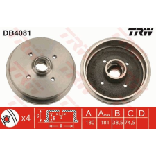 TRW Fékdob TRW DB4081 fékdob