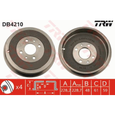 TRW Fékdob TRW DB4210 fékdob