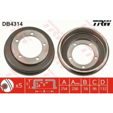 TRW Fékdob TRW DB4314 fékdob