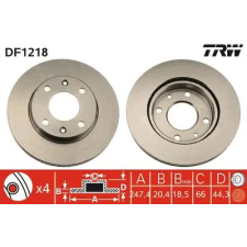 TRW féktárcsa DF1218 autóalkatrész