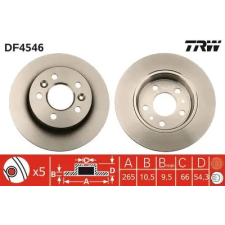 TRW féktárcsa DF4546 autóalkatrész