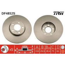 TRW féktárcsa DF4852S autóalkatrész