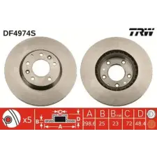 TRW féktárcsa DF4974S autóalkatrész
