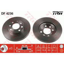 TRW Féktárcsa TRW DF4236 féktárcsa