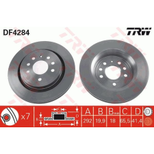 TRW Féktárcsa TRW DF4284 féktárcsa