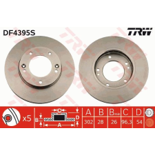 TRW Féktárcsa TRW DF4395S féktárcsa