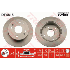 TRW Féktárcsa TRW DF4815 féktárcsa
