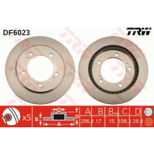 TRW Féktárcsa TRW DF6023 féktárcsa