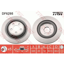 TRW Féktárcsa TRW DF6295 féktárcsa