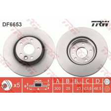 TRW Féktárcsa TRW DF6653 féktárcsa