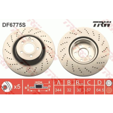 TRW Féktárcsa TRW DF6775S féktárcsa