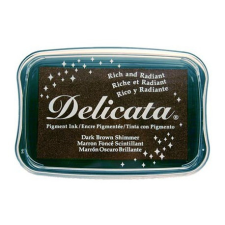 Tsukineko Tintapárna , Delicata / Dark Brown Shimmer Inkpad - (1 db) bélyegző