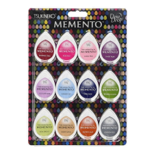 Tsukineko Tintapárna készlet - Sorbet Scoops - Memento Dew Drop Ink Pad (12 db) bélyegző