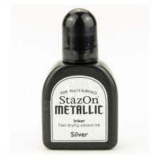 Tsukineko Tintapárna utántöltő , StazOn Inker / Metallic Silver - (1 db) bélyegző