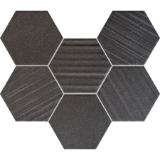 TUBADZINcsempékpadlólapok Tubadzin Horizon HEX Black 28,9x22,1 mozaik járólap