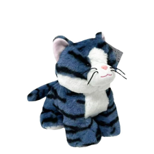 Tulilo Kitty Cica plüss figura sötétkék csíkos - 23 cm plüssfigura