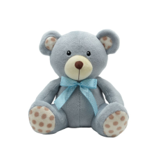 Tulilo Mascot Teddy bear dots grey 30 cm plüssfigura