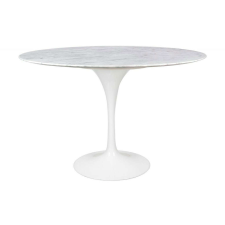  TULIP MARBLE 120 CARRARA fehér asztal - kerek márványlap, fém bútor