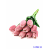  Tulipán gumis 10 szálas real touch köteg 33cm - Világos Mályva