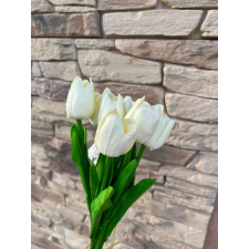  Tulipán Művirág 10 szálas csokorban #krém dekoráció