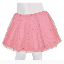 Tüll szoknya, gyermek méret, pink, 30 cm jelmez