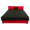  Tünde franciaágy Piros, 180x200 cm, 10 cm-es szivacsos, Ajándék 2 db párna