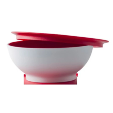 Tupperware Allegra desszertes tál tetővel 275 ml, fehér-bordó - Tupperware konyhai eszköz