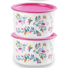 Tupperware Virágos Kerek tároló szett (2 x 960 ml) sütés és főzés