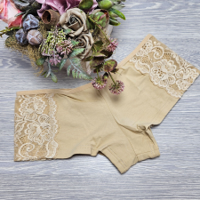 Turbó Csipkés szélű női short-francia alsó M, Drapp női alsó