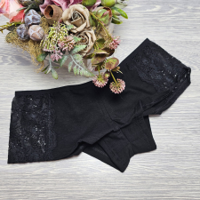 Turbó Csipkés szélű női short-francia alsó XL, Fekete női alsó