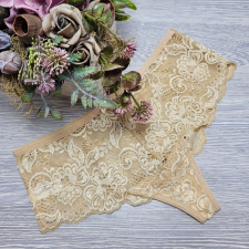 Turbó Széles oldalú csipkés tanga M, Drapp női alsó