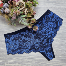 Turbó Széles oldalú csipkés tanga XL, Ecru női alsó