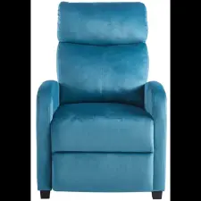  Türkiz Bársony Relax Fotel – Dönthető Háttámlával és Lábtartóval bútor