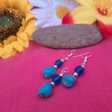  Türkiz-howlit szett /55/ ékszer szett