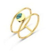  Türkiz köves arany színű gyűrű