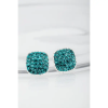  Türkiz Swarovski® Kristályokkal Kirakott S925 Ezüst Kocka Fülbevaló