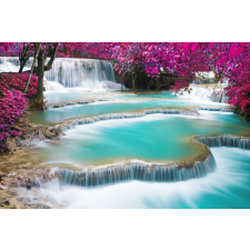  Türkiz vízesés tapéta, 300 x 250 cm tapéta, díszléc és más dekoráció